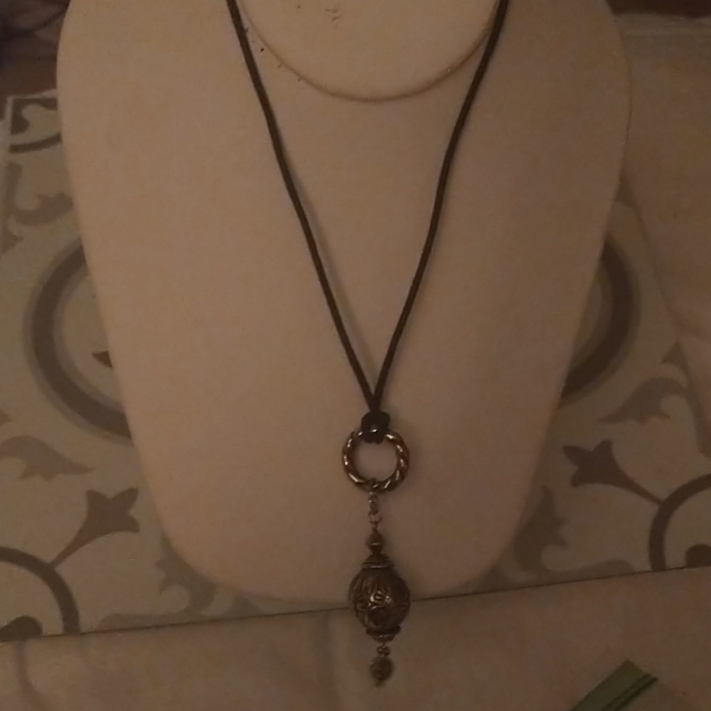 Trendy charmed silver necklace